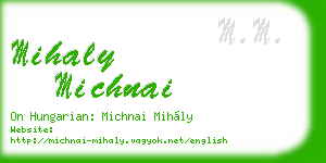 mihaly michnai business card